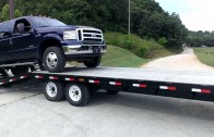How not to load a truck on a trailer