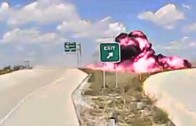 Vidéo de l’explosion de la citerne sur le NJ Turpike par une dashcam!