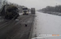 Grosse collisions de camions en Russie