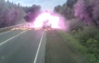 Vidéo de l’explosion de la citerne sur le NJ Turpike par une dashcam!
