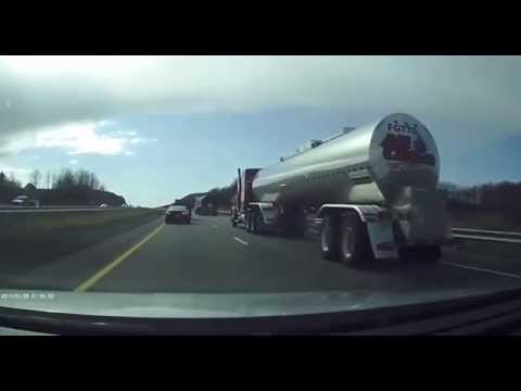 Dash Camera Catches Accident – 3 Car Camero, Semi Truck, Van Crash