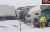 i-80 Wyoming big accident involved many trucks and cars