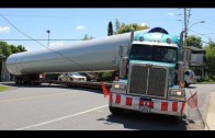 Semi gets stuck and SOLUTION – Wind turbine tower hauling truck