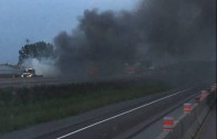 Vidéo de l’explosion de la citerne sur le NJ Turpike par une dashcam!