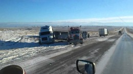 Des images du Wyoming datant du 11 novembre 2015 sur l’Interstate 80